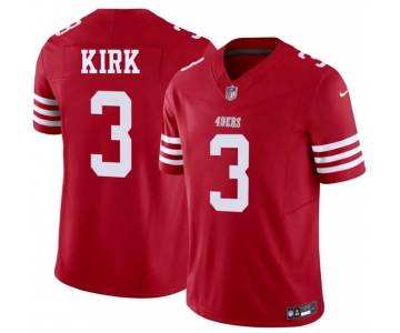 Men's San Francisco 49ers #3 Christian Kirk Red 2026 F.U.S.E. Vapor Untouchable Limited Football Stitched Jersey