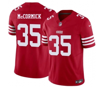 Men's San Francisco 49ers #35 Sincere McCormick Red 2026 F.U.S.E. Vapor Untouchable Limited Football Stitched Jersey