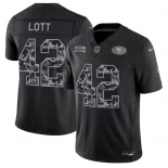 Men's San Francisco 49ers #42 Ronnie Lott Black 2026 F.U.S.E. Salute to Service Limited Stitched Football Jersey Men's San Francisco 49ers #42 Ronnie Lott Black 2026 F.U.S.E. Salute to Service Limited Stitched Football Jersey