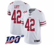 Men's San Francisco 49ers #42 Ronnie Lott White Vapor Untouchable Limited Player 100th Season Football Jersey Men's San Francisco 49ers #42 Ronnie Lott White Vapor Untouchable Limited Player 100th Season Football Jersey