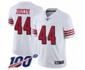 Men's San Francisco 49ers #44 Kyle Juszczyk Limited White Rush Vapor Untouchable 100th Season Football Jersey Men's San Francisco 49ers #44 Kyle Juszczyk Limited White Rush Vapor Untouchable 100th Season Football Jersey