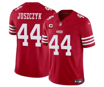 Men's San Francisco 49ers #44 Kyle Juszczyk Red 2025 F.U.S.E. With 2-Star C Patch Vapor Untouchable Limited Stitched Football Jersey
