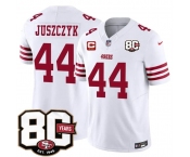 Men's San Francisco 49ers #44 Kyle Juszczyk White 2026 F.U.S.E. With 80th Anniversary & 3-Star C Patch Vapor Untouchable Limited Stitched Football Jersey Men's San Francisco 49ers #44 Kyle Juszczyk White 2026 F.U.S.E. With 80th Anniversary & 3-Star C Patch Vapor Untouchable Limited Stitched Football Jersey