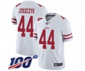 Men's San Francisco 49ers #44 Kyle Juszczyk White Vapor Untouchable Limited Player 100th Season Football Jersey Men's San Francisco 49ers #44 Kyle Juszczyk White Vapor Untouchable Limited Player 100th Season Football Jersey