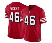 Men's San Francisco 49ers #46 Jon Weeks New Red 2025 F.U.S.E. Vapor Untouchable Limited Football Stitched Jersey