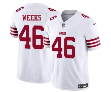Men's San Francisco 49ers #46 Jon Weeks White 2025 F.U.S.E. Vapor Untouchable Limited Football Stitched Jersey