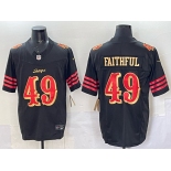 Men's San Francisco 49ers #49 Faithful Black 2025 F.U.S.E. “Rivalries” Vapor Limited Stitched Football Jersey
