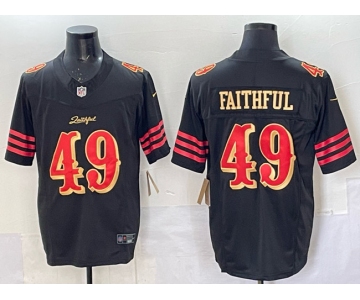 Men's San Francisco 49ers #49 Faithful Black 2025 F.U.S.E. “Rivalries” Vapor Limited Stitched Football Jersey