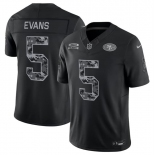Men's San Francisco 49ers #5 Mike Evans Black 2026 F.U.S.E. Salute to Service Limited Stitched Football Jersey