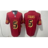 Men's San Francisco 49ers #5 Mike Evans Red Gold 2026 F.U.S.E. “Rivalries” Vapor Limited Football Stitched Jersey
