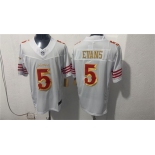 Men's San Francisco 49ers #5 Mike Evans White Gold 2026 F.U.S.E. “Rivalries” Vapor Limited Football Stitched Jersey