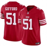 Men's San Francisco 49ers #51 Luke Gifford Red 2026 F.U.S.E. Vapor Untouchable Limited Football Stitched Jersey Men's San Francisco 49ers #51 Luke Gifford Red 2026 F.U.S.E. Vapor Untouchable Limited Football Stitched Jersey