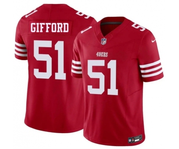 Men's San Francisco 49ers #51 Luke Gifford Red 2026 F.U.S.E. Vapor Untouchable Limited Football Stitched Jersey