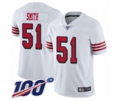 Men's San Francisco 49ers #51 Malcolm Smith Limited White Rush Vapor Untouchable 100th Season Football Jersey Men's San Francisco 49ers #51 Malcolm Smith Limited White Rush Vapor Untouchable 100th Season Football Jersey