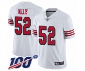 Men's San Francisco 49ers #52 Patrick Willis Limited White Rush Vapor Untouchable 100th Season Football Jersey Men's San Francisco 49ers #52 Patrick Willis Limited White Rush Vapor Untouchable 100th Season Football Jersey