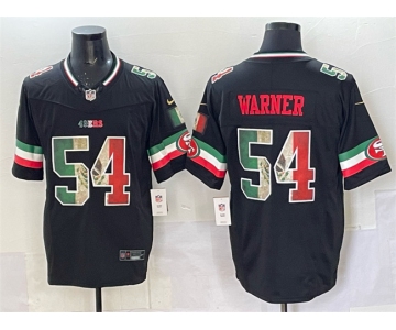 Men's San Francisco 49ers #54 Fred Warner Black 2025 F.U.S.E. Mexico Vapor Limited Stitched Football Jersey