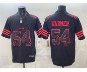Men's San Francisco 49ers #54 Fred Warner Black F.U.S.E. 'Stranger Things Edition' Vapor Limited Stitched Football Jersey