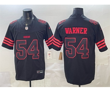 Men's San Francisco 49ers #54 Fred Warner Black F.U.S.E. 'Stranger Things Edition' Vapor Limited Stitched Football Jersey