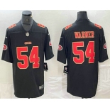 Men's San Francisco 49ers #54 Fred Warner Black Red Fashion Vapor Limited Stitched Jersey