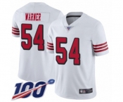 Men's San Francisco 49ers #54 Fred Warner Limited White Rush Vapor Untouchable 100th Season Football Jersey Men's San Francisco 49ers #54 Fred Warner Limited White Rush Vapor Untouchable 100th Season Football Jersey