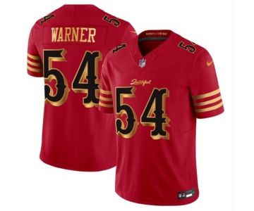 Men's San Francisco 49ers #54 Fred Warner Red Gold 2025 F.U.S.E. “Rivalries” Vapor Limited Football Stitched Jersey