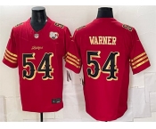 Men's San Francisco 49ers #54 Fred Warner Red Gold 80th Anniversary Patch “Rivalries” 2026 F.U.S.E. Vapor Untouchable Limited Football Stitched Jersey Men's San Francisco 49ers #54 Fred Warner Red Gold 80th Anniversary Patch “Rivalries” 2026 F.U.S.E. Vapor Untouchable Limited Football Stitched Jersey