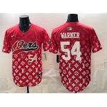 Men's San Francisco 49ers #54 Fred Warner Red Limited Stitched Baseball Jersey