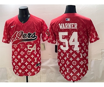 Men's San Francisco 49ers #54 Fred Warner Red Limited Stitched Baseball Jersey