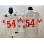 Men's San Francisco 49ers #54 Fred Warner White Gold 2025 F.U.S.E. “Rivalries” 5x Super Bowl Champions Patch Vapor Limited Stitched Football Jersey Men's San Francisco 49ers #54 Fred Warner White Gold 2025 F.U.S.E. “Rivalries” 5x Super Bowl Champions Patch Vapor Limited Stitched Football Jersey