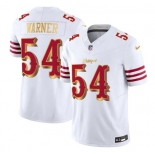 Men's San Francisco 49ers #54 Fred Warner White Gold 2025 F.U.S.E. “Rivalries” Vapor Limited Football Stitched Jersey