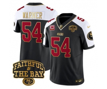 Men's San Francisco 49ers #54 Fred warner Black Alternate 2025 F.U.S.E. 3-Star C With Faithful To The Bay Patch Limited V8 Football Stitched Jersey