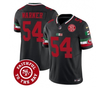 Men's San Francisco 49ers #54 Fred warner Black F.U.S.E. Mexico Faithful To The Bay Patch Vapor Limited Football Stitched Jersey