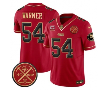 Men's San Francisco 49ers #54 Fred warner Red F.U.S.E. 3-Star C With Est.1946 Patch Vapor Limited Football Stitched Jersey