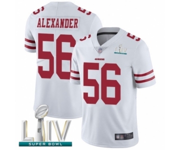 Men's San Francisco 49ers #56 Kwon Alexander White Vapor Untouchable Limited Player Super Bowl LIV Bound Football Jersey