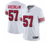 Men's San Francisco 49ers #57 Dre Greenlaw Limited White Rush Vapor Untouchable Football Jersey Men's San Francisco 49ers #57 Dre Greenlaw Limited White Rush Vapor Untouchable Football Jersey