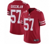 Men's San Francisco 49ers #57 Dre Greenlaw Red Team Color Vapor Untouchable Limited Player Football Jersey Men's San Francisco 49ers #57 Dre Greenlaw Red Team Color Vapor Untouchable Limited Player Football Jersey
