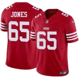 Men's San Francisco 49ers #65 Robert Jones Red 2026 F.U.S.E. Vapor Untouchable Limited Football Stitched Jersey