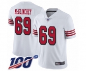 Men's San Francisco 49ers #69 Mike McGlinchey Limited White Rush Vapor Untouchable 100th Season Football Jersey Men's San Francisco 49ers #69 Mike McGlinchey Limited White Rush Vapor Untouchable 100th Season Football Jersey