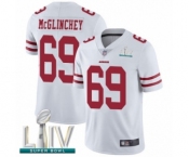 Men's San Francisco 49ers #69 Mike McGlinchey White Vapor Untouchable Limited Player Super Bowl LIV Bound Football Jersey Men's San Francisco 49ers #69 Mike McGlinchey White Vapor Untouchable Limited Player Super Bowl LIV Bound Football Jersey