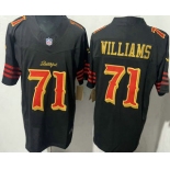 Men's San Francisco 49ers #71 Trent Williams Limited Black Rivalries FUSE Vapor Jersey Men's San Francisco 49ers #71 Trent Williams Limited Black Rivalries FUSE Vapor Jersey