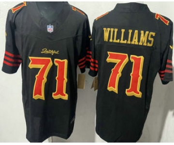 Men's San Francisco 49ers #71 Trent Williams Limited Black Rivalries FUSE Vapor Jersey