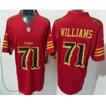 Men's San Francisco 49ers #71 Trent Williams Limited Red Rivalries FUSE Vapor Jersey
