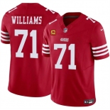 Men's San Francisco 49ers #71 Trent Williams Red 2025 F.U.S.E. With 4-Star C Patch Vapor Untouchable Limited Stitched Football Jersey Men's San Francisco 49ers #71 Trent Williams Red 2025 F.U.S.E. With 4-Star C Patch Vapor Untouchable Limited Stitched Football Jersey