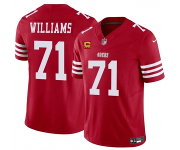 Men's San Francisco 49ers #71 Trent Williams Red 2025 F.U.S.E. With 4-Star C Patch Vapor Untouchable Limited Stitched Football Jersey