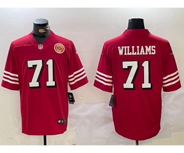 Men's San Francisco 49ers #71 Trent Williams Red Vapor Untouchable Limited Stitched Football Jersey