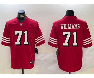 Men's San Francisco 49ers #71 Trent Williams Red Vapor Untouchable Limited Stitched Football Jerseys
