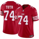 Men's San Francisco 49ers #74 Brett Toth Red 2026 F.U.S.E. Vapor Untouchable Limited Football Stitched Jersey