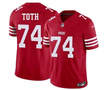 Men's San Francisco 49ers #74 Brett Toth Red 2026 F.U.S.E. Vapor Untouchable Limited Football Stitched Jersey