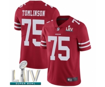 Men's San Francisco 49ers #75 Laken Tomlinson Red Team Color Vapor Untouchable Limited Player Super Bowl LIV Bound Football Jersey