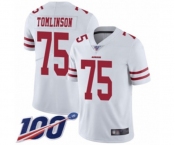 Men's San Francisco 49ers #75 Laken Tomlinson White Vapor Untouchable Limited Player 100th Season Football Jersey Men's San Francisco 49ers #75 Laken Tomlinson White Vapor Untouchable Limited Player 100th Season Football Jersey